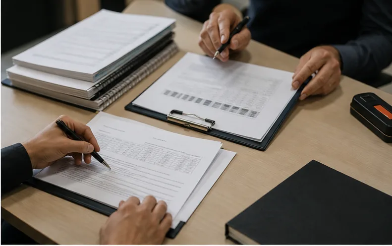 Revisão técnica de documentos estruturados de SST em mesa de trabalho